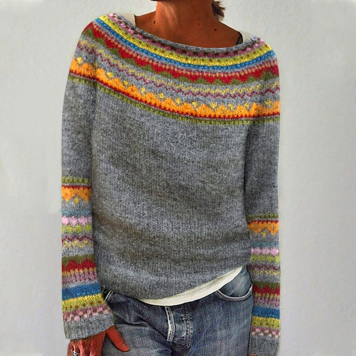 Rachele™ - Retro fall sweater