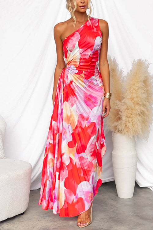Joanna | Stylish One-Shoulder Floral Dress