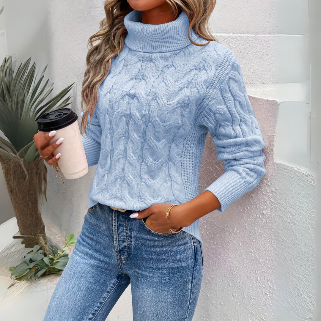 Giorgia™ - Warm knitted women's turtleneck